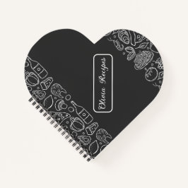 Cuaderno Recetas de Gingham Rosa Rubor Cuadro Lindo Femenin