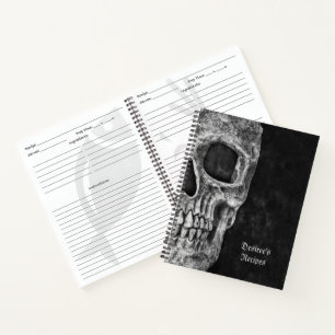 Cuaderno Recetas De Guay En Blanco Y Negro De Media Calaver
