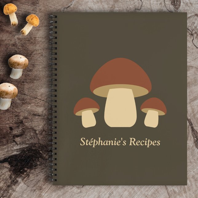 Cuaderno Recetas de hongos (Mushroom Recipes Notebook)