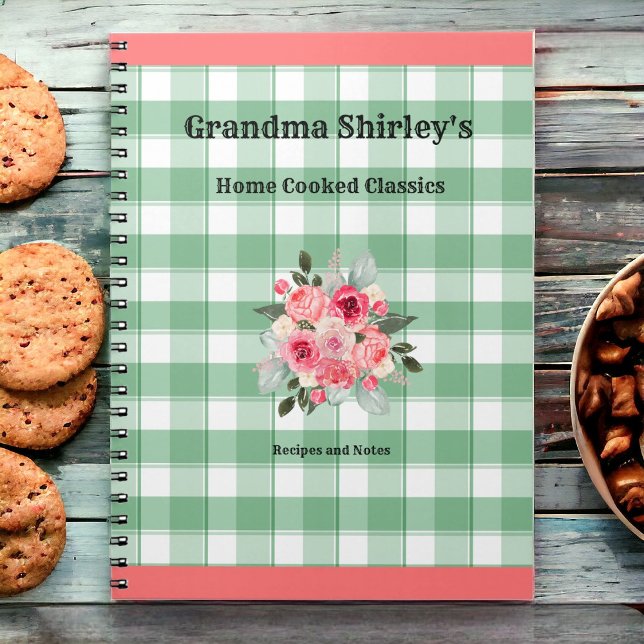 Cuaderno Recetas de la abuela Casa de campo a cuadros (Keep treasured family recipes in a personalized journal.)