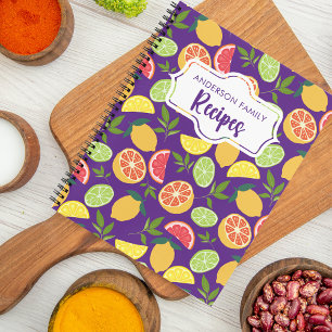 Cuaderno Recetas de la familia de patrones de Naranja de li