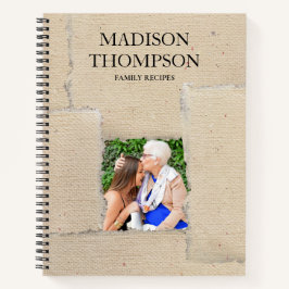 Cuaderno Recetas de la familia fotográfica de Personalizado
