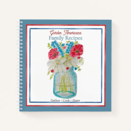 Cuaderno Recetas de la familia Garden Americana Acuarela 