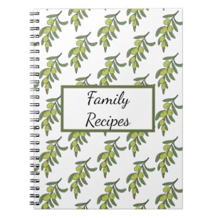 Cuaderno Recetas de la familia Olive Verde