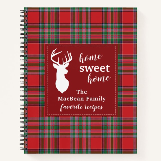 Cuaderno Recetas de la familia Tartán MacBean Plaid (Anverso)