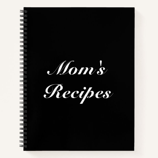 Cuaderno Recetas de mamá, personalizado de regalo de cumple (Anverso)
