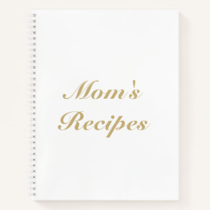 Cuaderno Recetas de mamá, personalizado de regalo de cumple