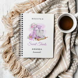 Cuaderno Recetas de Panadería Morada Dulces Delicias