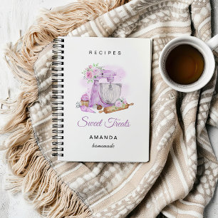 Cuaderno Recetas de Panadería Morada Dulces Delicias