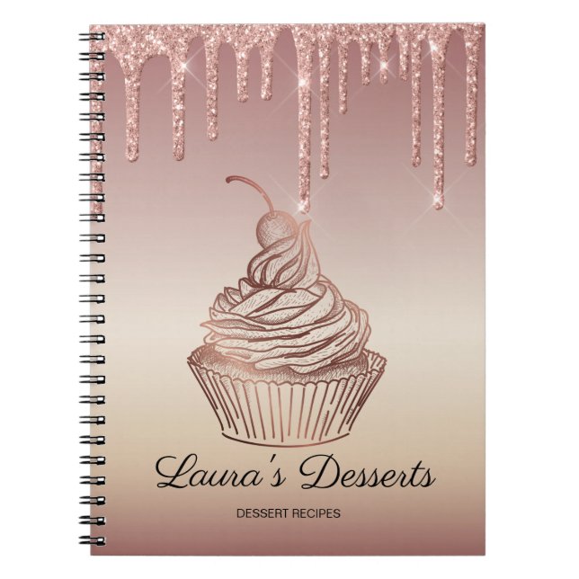 Cuaderno Recetas de Postres de Cupcakes de Tortas y Dulces (Frente)