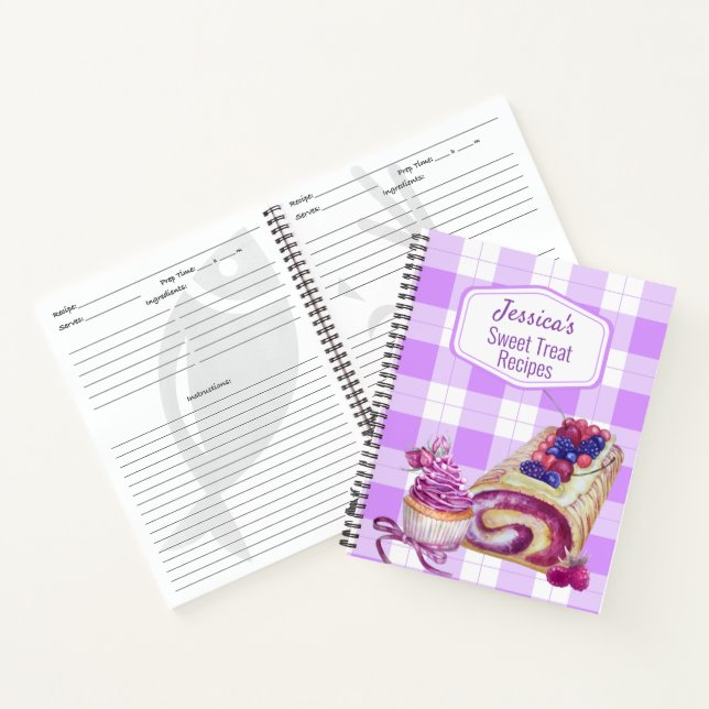 Cuaderno Recetas de Postres Dulces (Interior)
