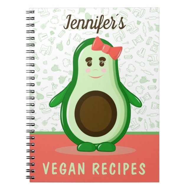 Cuaderno Recetas del personalizado Vegan (Frente)