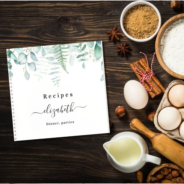 Cuaderno Recetas eucalipto nombre de bosque verde (Subido por el creador)