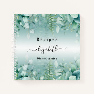 Cuaderno Recetas eucalyptus greenery nombre de bosque