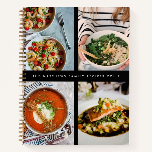 Cuaderno Recetas familiares 4 colección de recetas fotográf (Anverso)