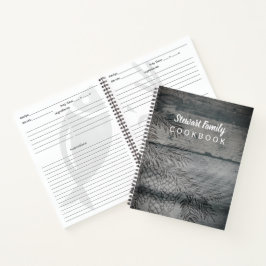 Cuaderno Recetas familiares Cookbook Rustic Wood Pinecones