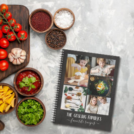 Cuaderno Recetas familiares de Collages de fotos de pizarra