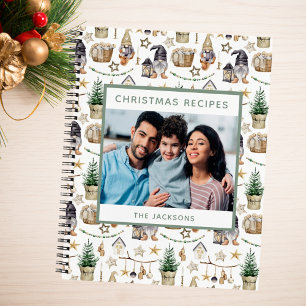 Cuaderno recetas familiares de Navidad foto gnomos de granj