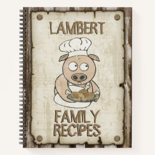 Cuaderno Recetas familiares del chef de cerdo