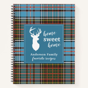 Cuaderno Recetas Familiares del Clan Anderson en Tartán de