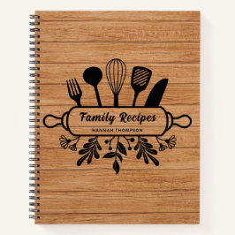 Cuaderno Recetas familiares favoritas personalizadas de mad