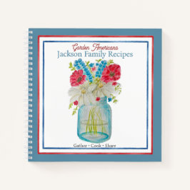 Cuaderno Recetas Familiares Personalizadas de Jardín Americ
