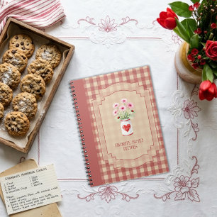 Cuaderno Recetas Familiares Rústicas Vintage Rojas MH26