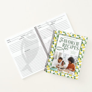 Cuaderno Recetas Favoritas de la Familia Foto Limones Cítri