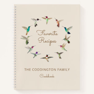 Cuaderno Recetas favoritas de personalizados Hummingbirds C