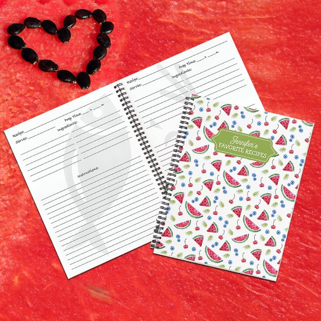 Cuaderno Recetas favoritas del Personalizado de sandía (Subido por el creador)