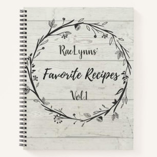 Cuaderno Recetas favoritas personalizadas