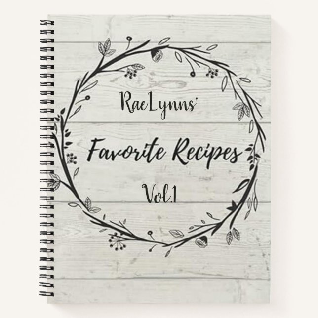 Cuaderno Recetas favoritas personalizadas (Anverso)