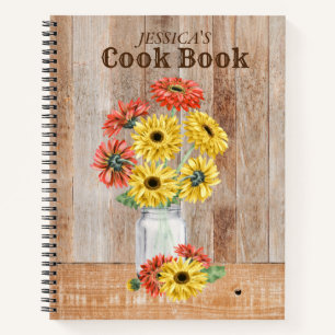 Cuaderno Recetas Gerber Daisy En Mason Jar