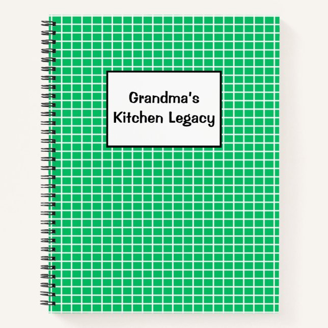 Cuaderno RECETAS Legado de la Cocina de la Abuela (Anverso)
