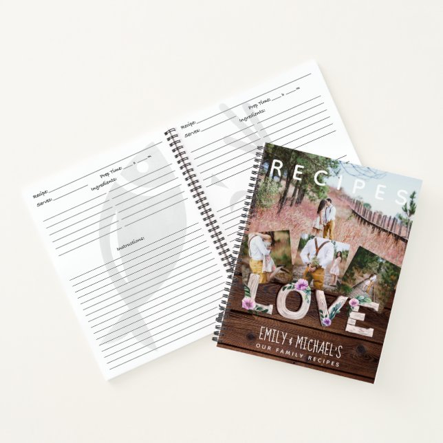 Cuaderno RECETAS - Madre Abuela Esposa Tesoro Familiar (Interior)