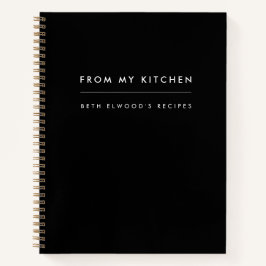 Cuaderno Recetas | Moderno Estilo Negro De Mi Cocina