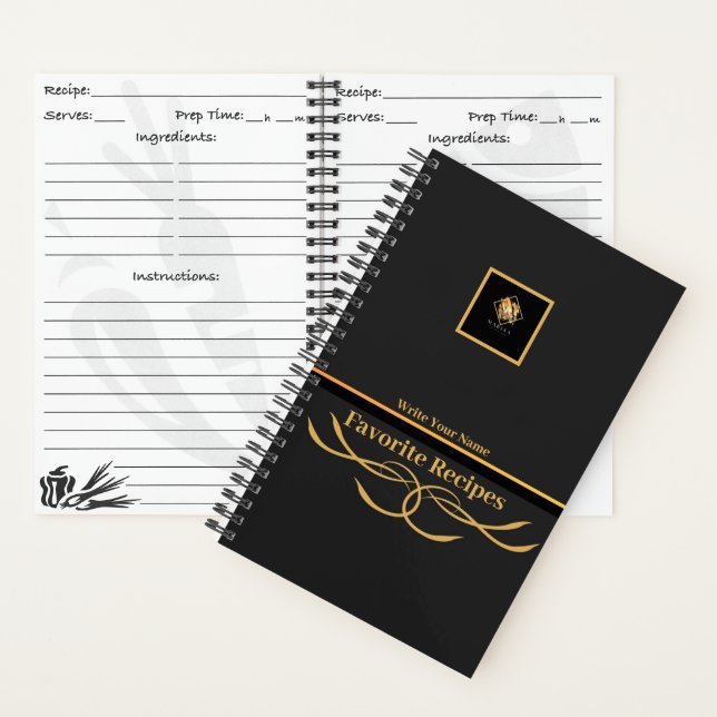 Cuaderno Recetas monográficas personalizadas de oro negro (Interior)