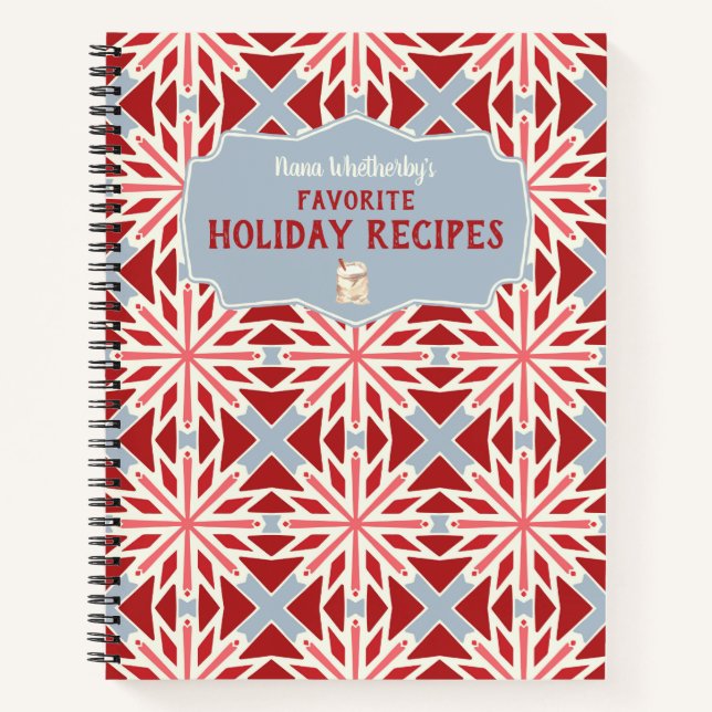 Cuaderno Recetas navideñas escandinavas personalizadas (Anverso)