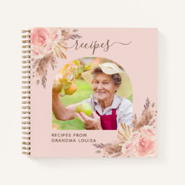 Cuaderno Recetas pampas flor rosa césped familia foto