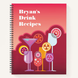 Cuaderno Recetas para beber personalizable