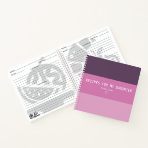 Cuaderno Recetas para mi hija de tira moderna Keepsake
