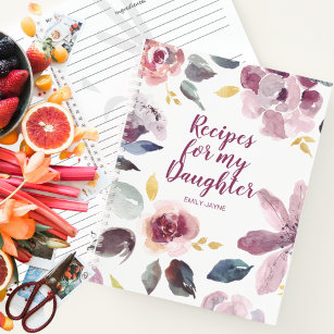 Cuaderno Recetas para mi hija Floral Cookbook