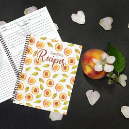 Cuaderno Recetas personalizadas de acuarela de melocotón