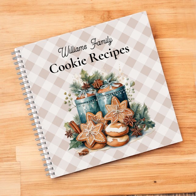 Cuaderno Recetas personalizadas de cookies familiares con n (Subido por el creador)