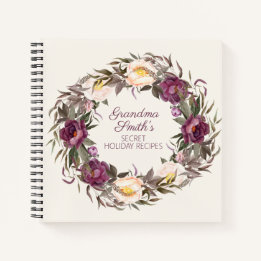 Cuaderno Recetas personalizadas de la abuela Floral crema p