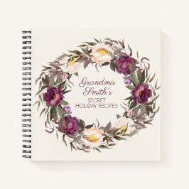 Cuaderno Recetas personalizadas de la abuela Floral crema p