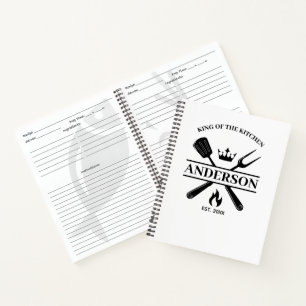 Cuaderno Recetas personalizadas del Rey de la Cocina
