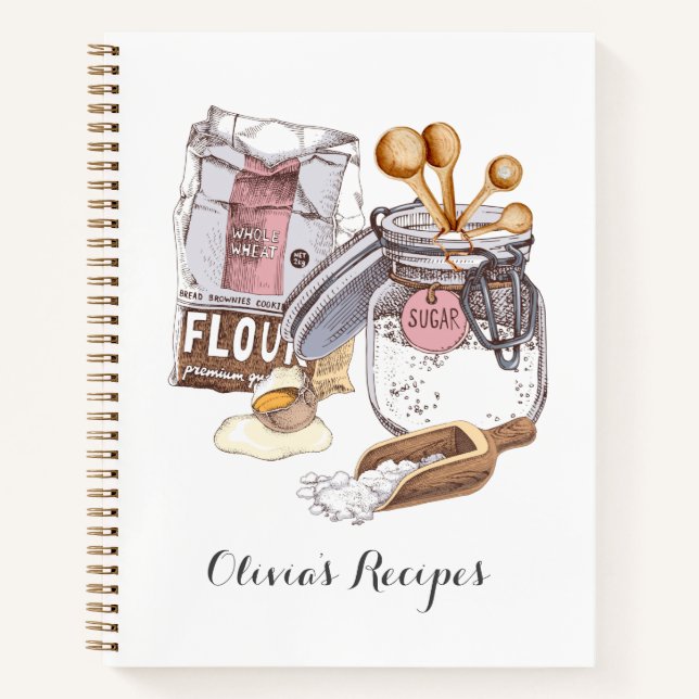 Cuaderno Recetas personalizadas para hacer pan (Anverso)