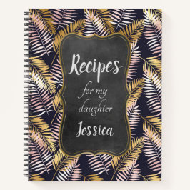 Cuaderno Recetas personalizadas para mi hija con hojas