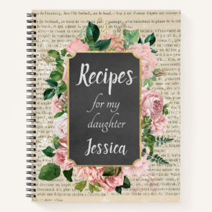 Cuaderno Recetas personalizadas para mi hija en Newsprint